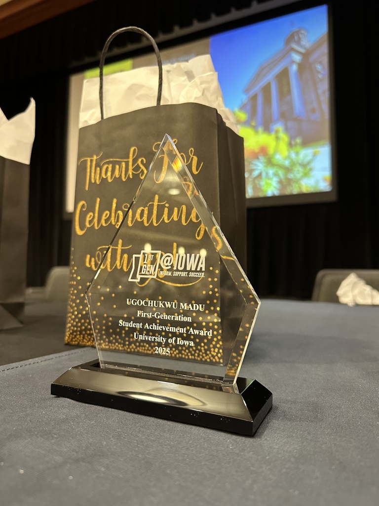 2024-25 first-gen award ceremony plaque