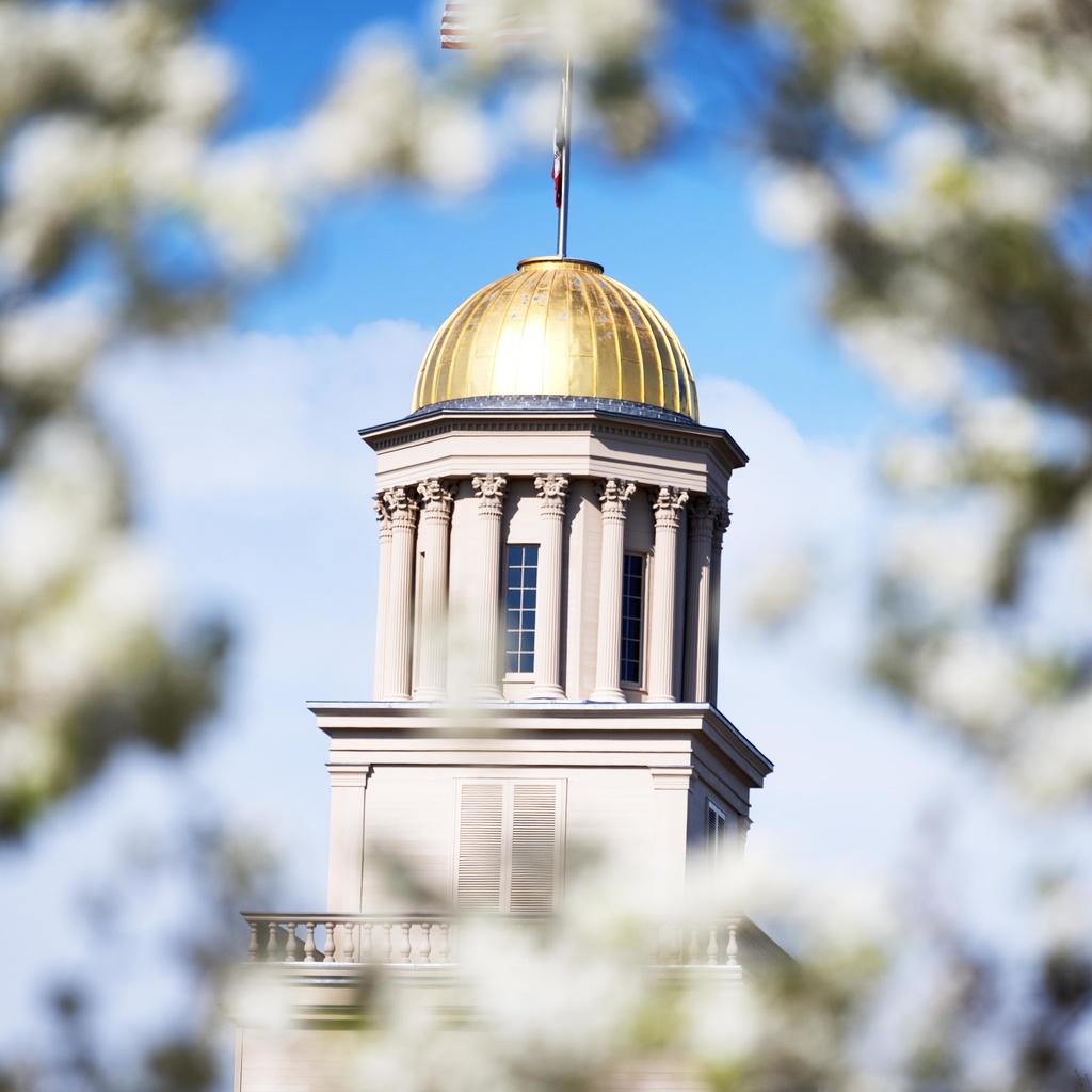 Old Capitol dome in the spring