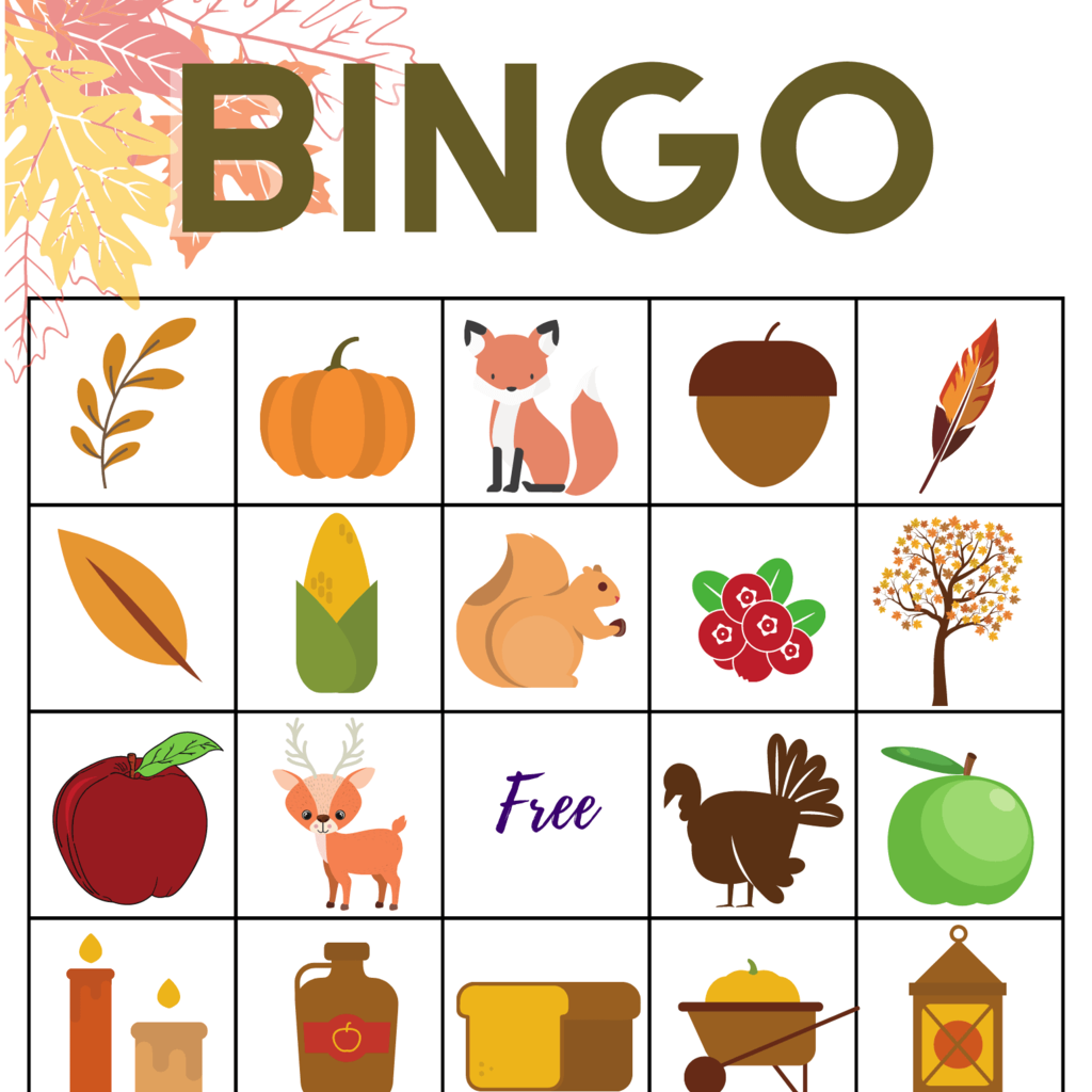 Fall themed BINGO
