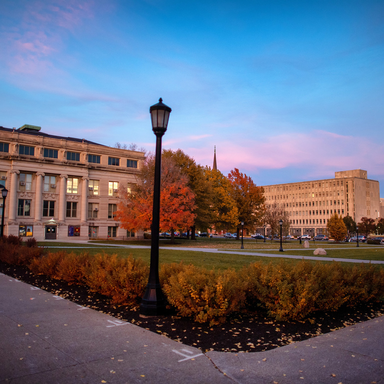 UI campus in the fall