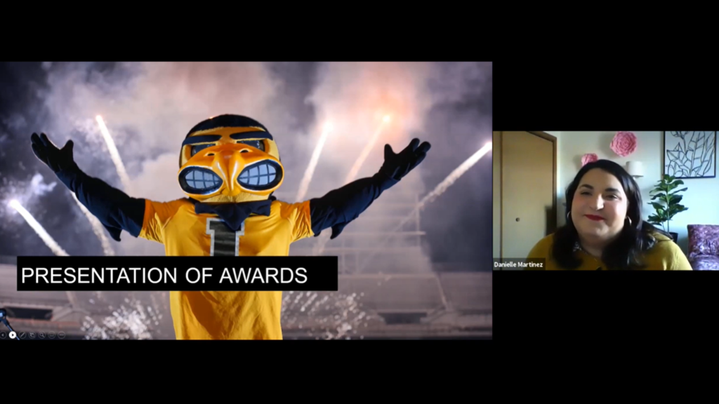 screen capture from virtual 2020 first-gen awards ceremony