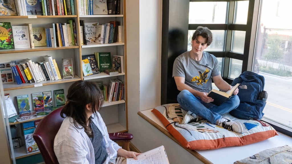 Two students studying together